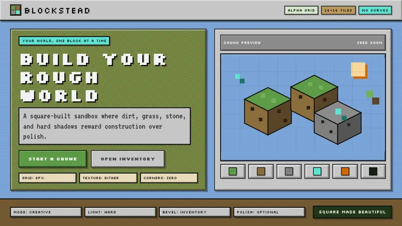 Minecraft Voxel — design style preview