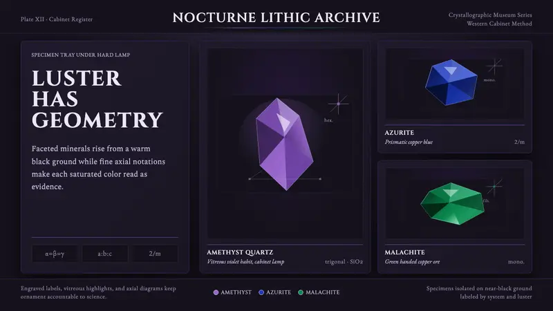 Mineral Specimen Plate — design style preview