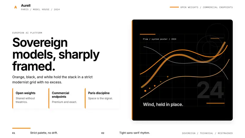 Mistral AI Orange — design style preview