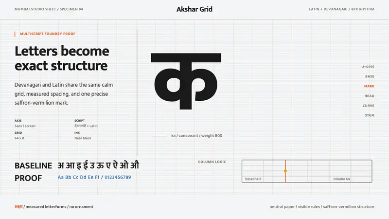Modern Devanagari Type — design style preview