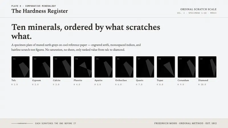 Mohs Hardness Scale — design style preview