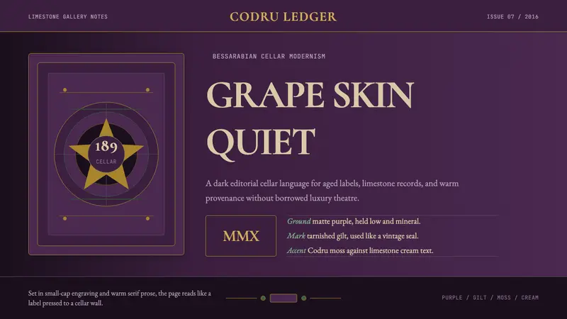Moldovan Vineyard Modernist — design style preview