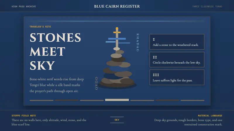 Mongolian Ovoo (Cairn Prayer Site) — Cover