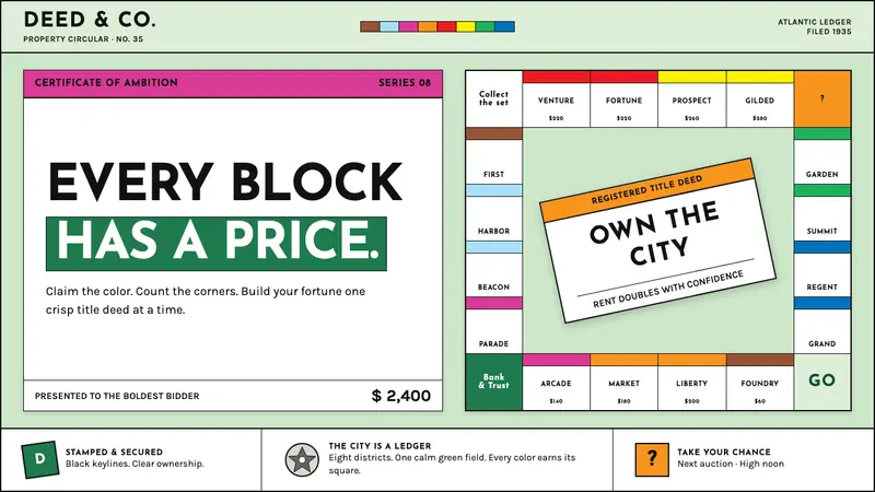 Monopoly (1935) — design style preview