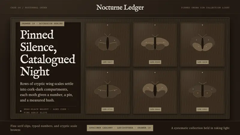 Lepidoptera Drawer — design style preview