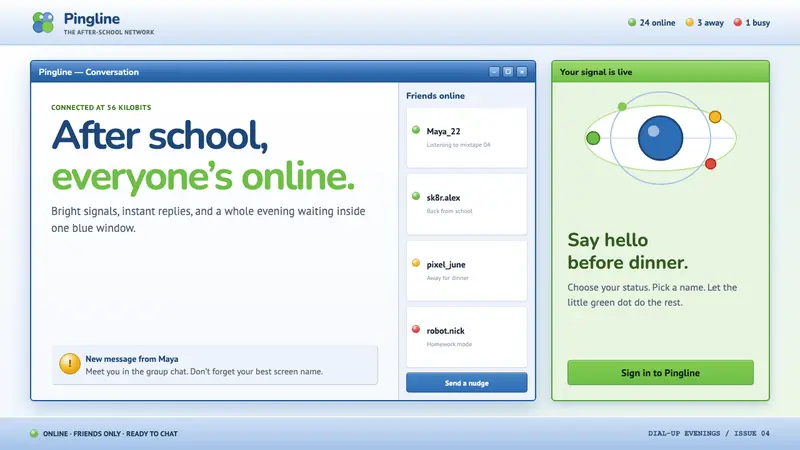 MSN Messenger (2001) — design style preview