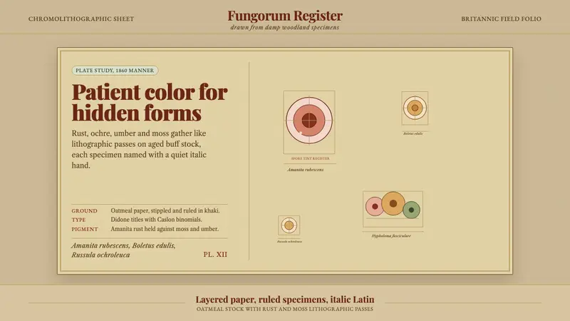 Victorian Mycology Plate — design style preview