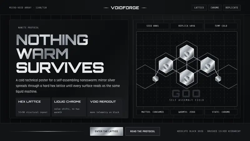 Nanopunk Grey Goo — design style preview