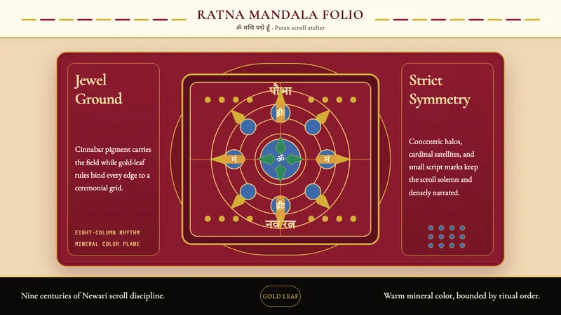Nepali Paubha (Newari Scroll) — design style preview
