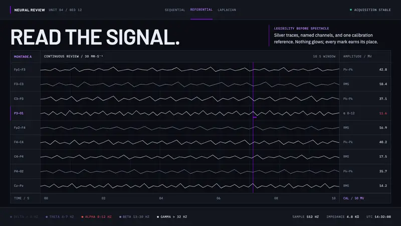 Neural Interface Clinical — design style preview