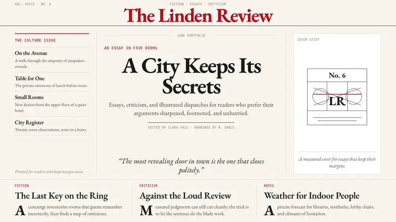 The New Yorker Classic — design style preview