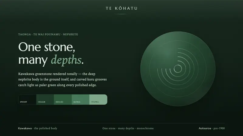 Pounamu Greenstone Mono — Cover