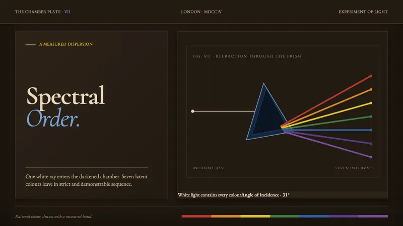 Newton Opticks Spectrum — design style preview
