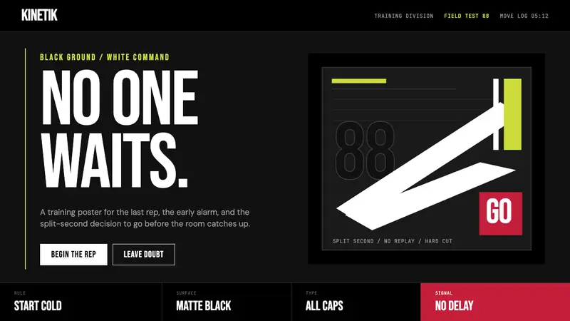 Nike "Just Do It" (1988) — design style preview