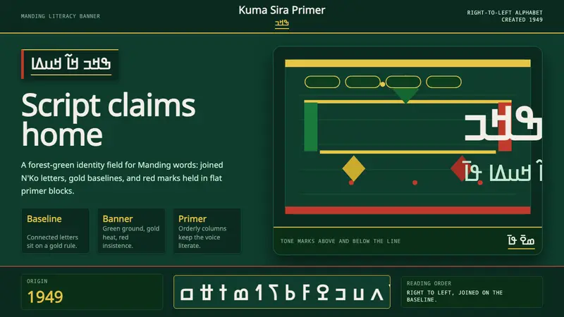 N'Ko Script — design style preview