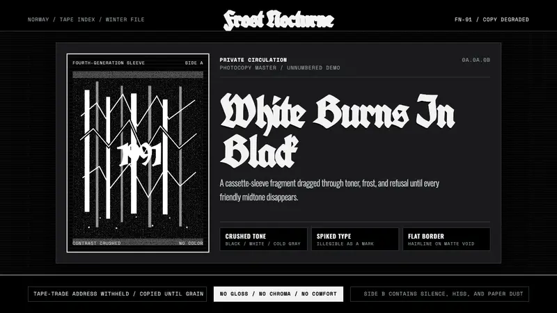 Nordic Black Metal — design style preview
