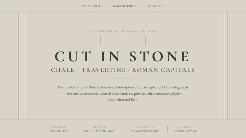 Nordic Classicism (Asplund) — design style preview