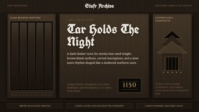 Norwegian Stave Church — design style preview
