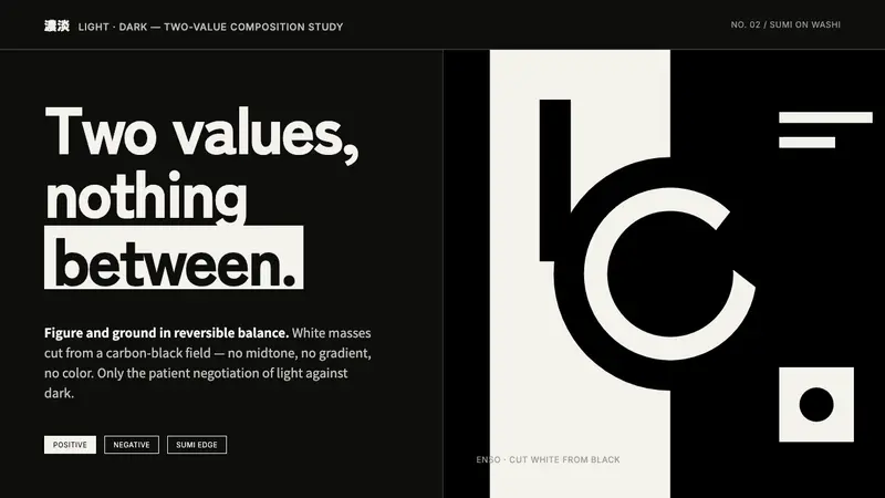 Notan Light-Dark — design style preview