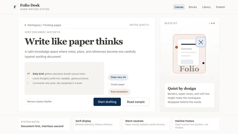 Notion Modern — design style preview