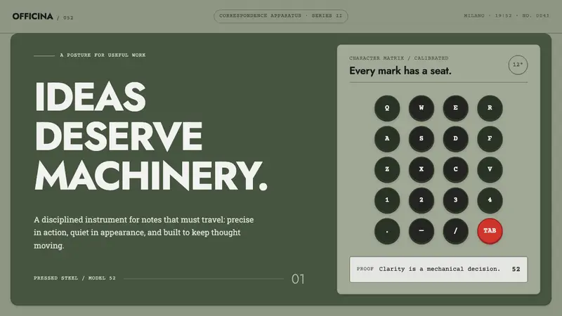 Olivetti Lettera — design style preview