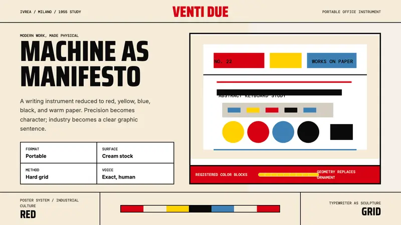 Olivetti Pintori (1955) — design style preview