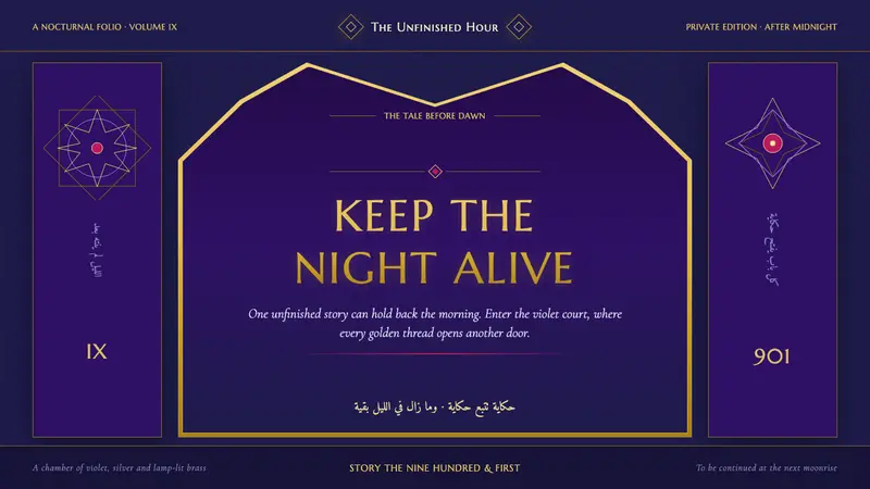 One Thousand and One Nights — design style preview