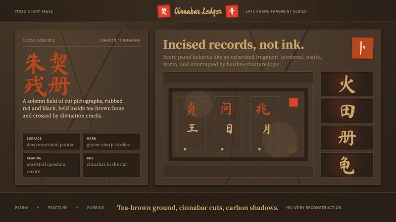 Oracle Bone 甲骨文 — design style preview