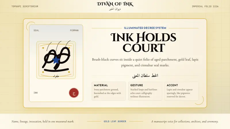 Ottoman Tughra Calligraphy — design style preview