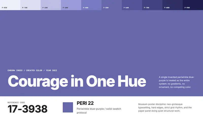 Pantone Very Peri (2022) — design style preview