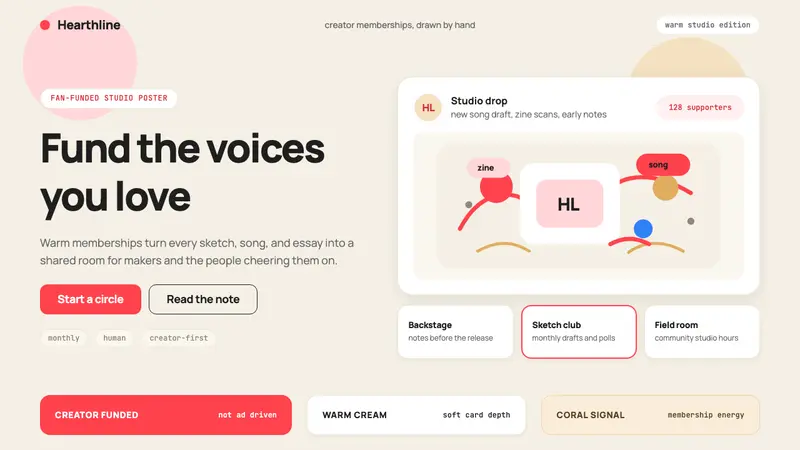 Patreon 2017 — design style preview