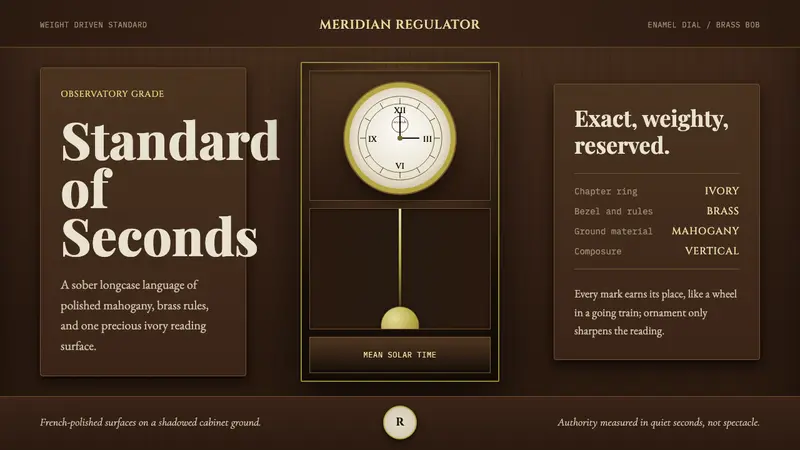 Regulator Clock — design style preview