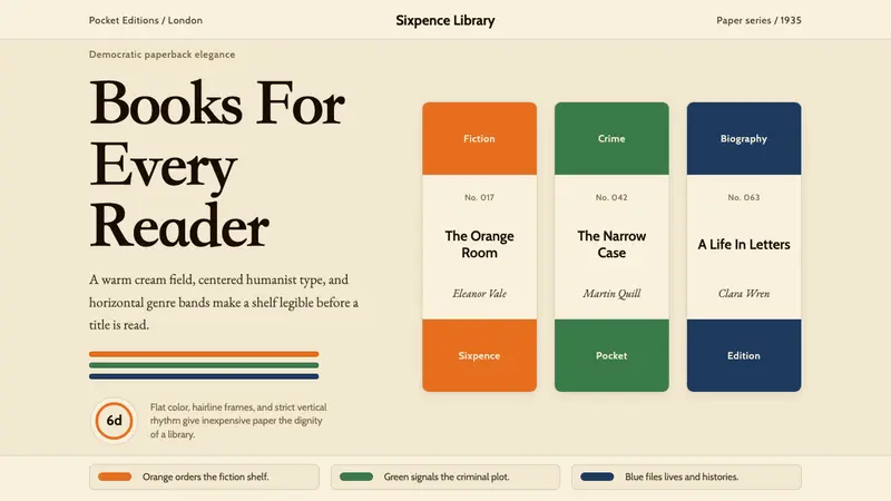 Penguin Books (1935) — design style preview