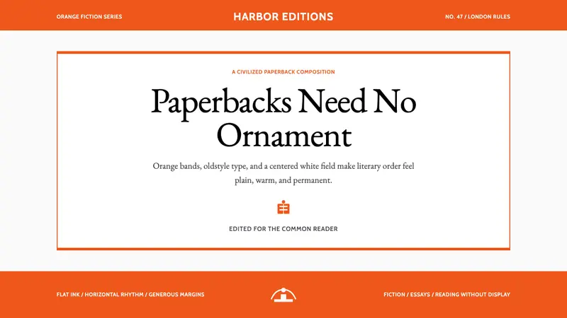 Penguin Classics Orange — design style preview