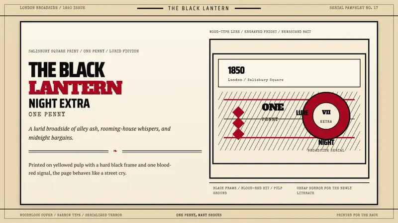 Penny Dreadful Victorian Headline (1850) — design style preview