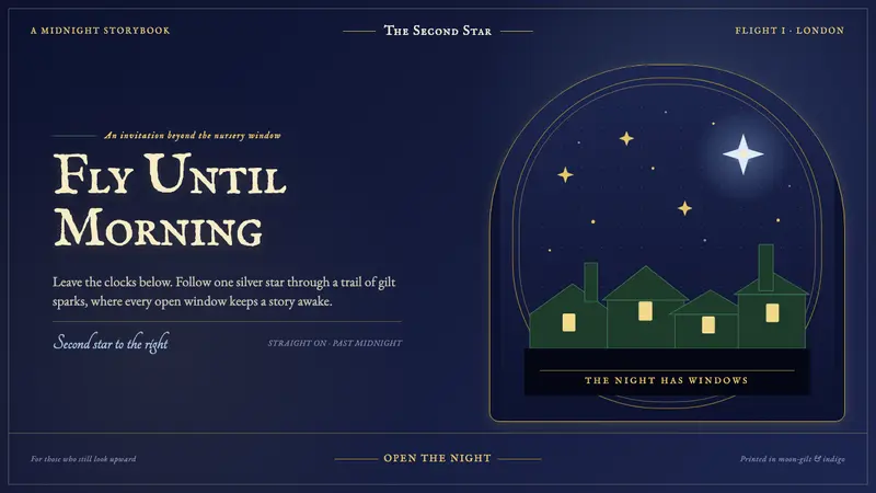 Peter Pan Neverland (1904) — design style preview