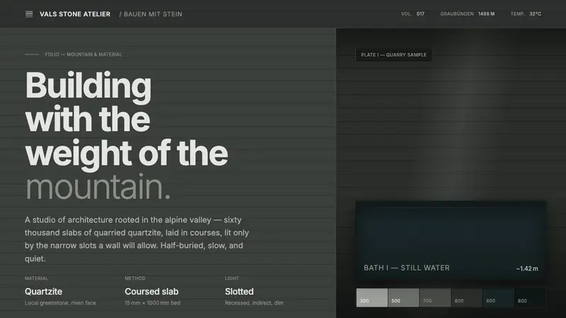 Zumthor Thermal Baths — Cover