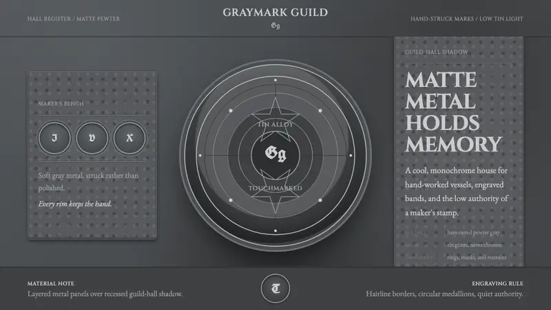 Pewter & Tin Craft — design style preview
