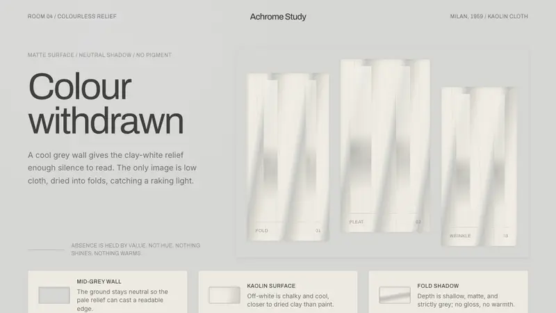Piero Manzoni Achrome — design style preview