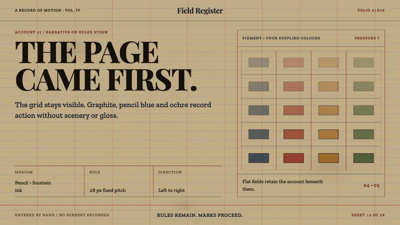 Plains Ledger Drawing — design style preview