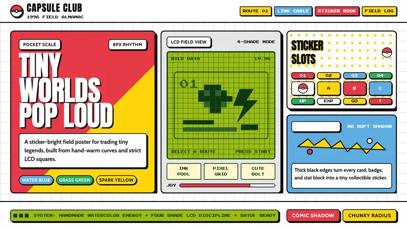 Pokémon Game Boy — design style preview