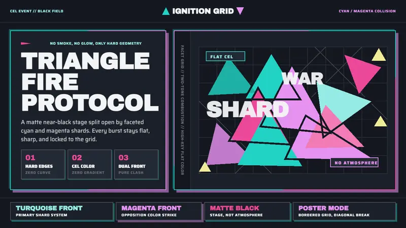 Promare Triangle Fire — design style preview