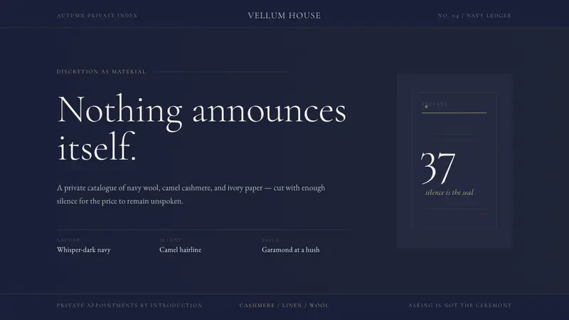 Quiet Luxury / Old Money — design style preview