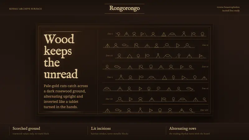 Rapa Nui Rongorongo Glyph — design style preview