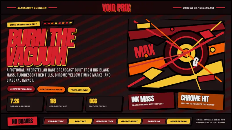 Redline Space Race — design style preview