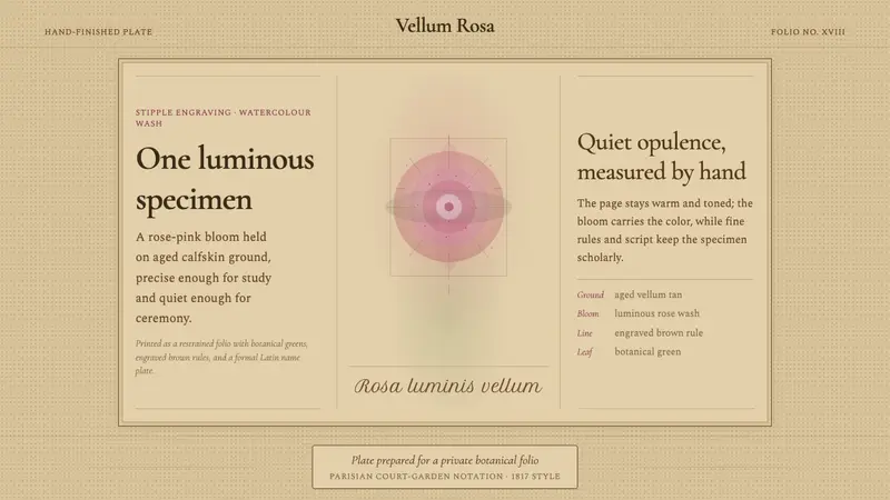 Redouté Botanical — design style preview