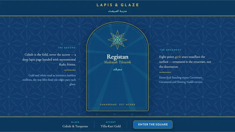 Registan Madrasah Tilework — Cover