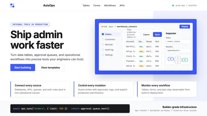 Retool Internal-Tools Red — design style preview