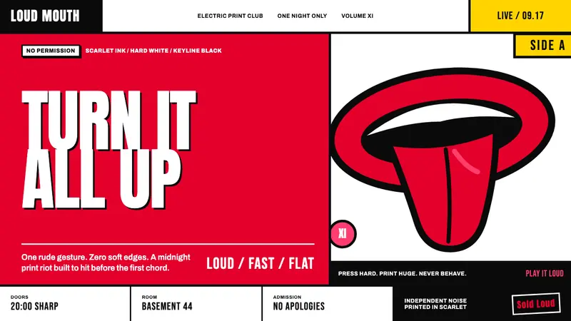 Rolling Stones Tongue (1971) — design style preview