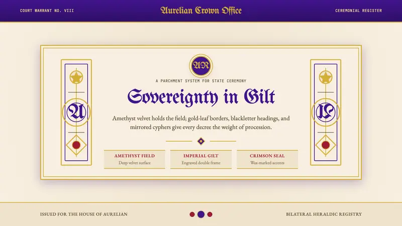 British Royal Monarchy — design style preview